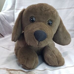 Walmart Chocolate Lab Labrador Dog Plush Stuffed Toy 18 Inch 2005 Laying Cuddler